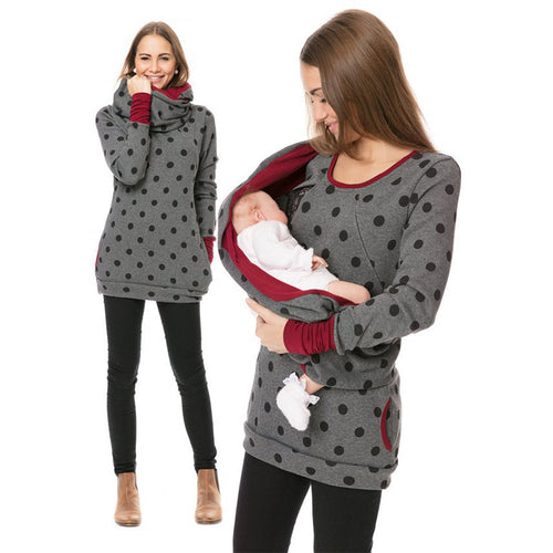 Sweatshirt Hoodie Women Long Sleeve Breastfeeding Shirt