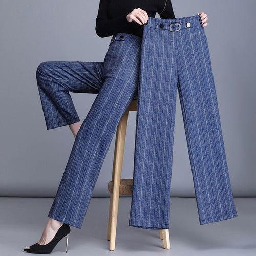 High Waist Plus Size Trousers