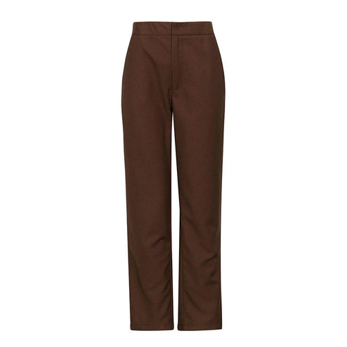 High Waist Straight Trousers Suit