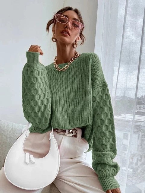 Knitting Round Neck Pullover